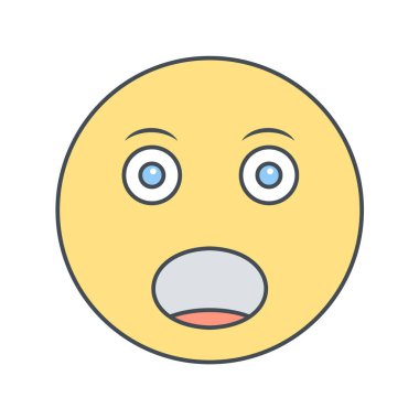 Moda Biçimli Emoji Simgesi İzole Arkaplan 