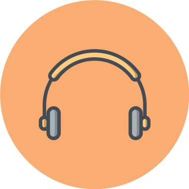 kulaklık simgesi vektör illüstrasyonu