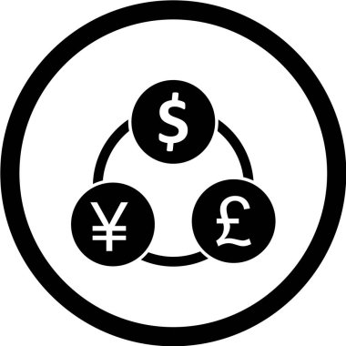 Dolar işareti vektör simgesi