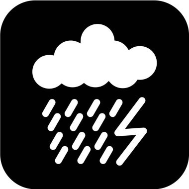 yağmur vektör simgesi. Hava sembolünün basit bir gösterimi