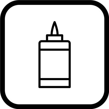 Moda Biçimli Yapıştırıcı Simgesi İzole Arkaplan 