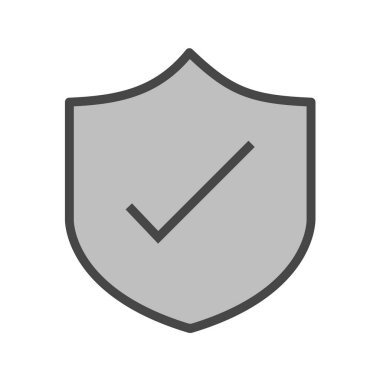 Siyah vektörde kalkan simgesi