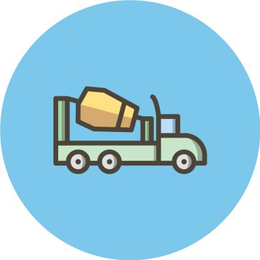 Otomobil Düz Vektör Simgesi  