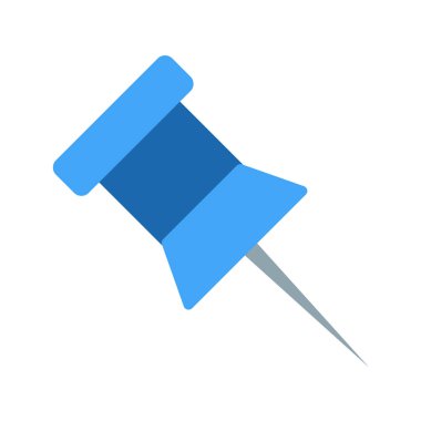 Tek basınçlı pin simgesinin vektör illüstrasyonu