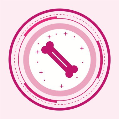 Pembe ve beyaz simgenin vektör illüstrasyonu