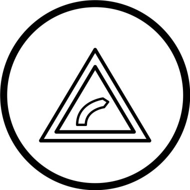 Yol simgesi, vektör illüstrasyonu