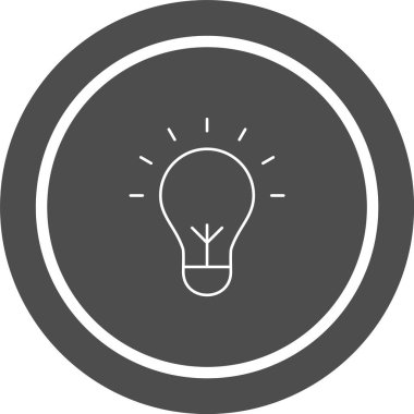  Moda Biçimli Ampul Simgesi İzole Arkaplan      