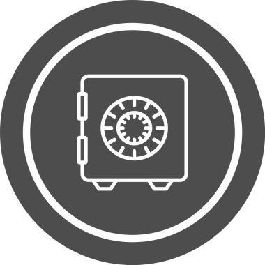 Moda Biçimli Kasa Simgesi İzole Arkaplan