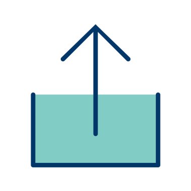 Multimedya düz simgesi beyaz arkaplanda izole edildi