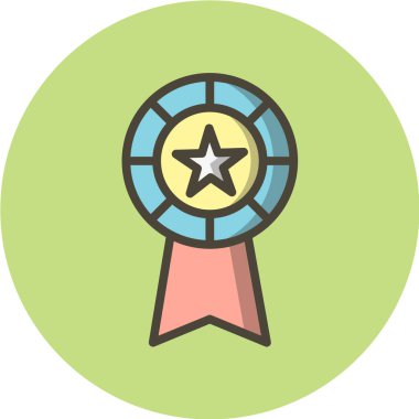 Madalya düz vektör simgesi