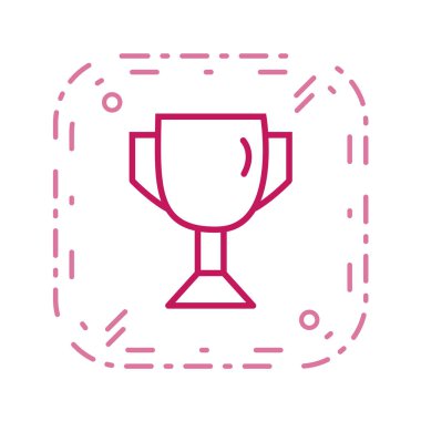 Kupa ikonu. düz dizayn