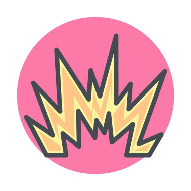 Moda Biçiminde Patlatma Simgesi İzole Arkaplanı