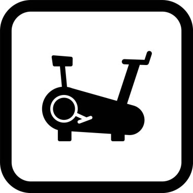 Bisiklet Makinesi Simgesi Moda Biçiminde İzole Arkaplan 