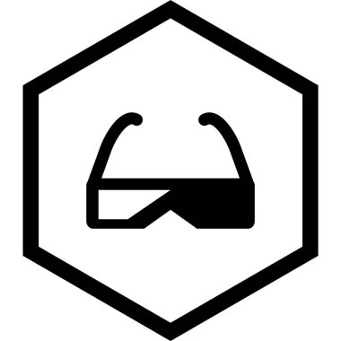 Moda Biçimli 3d Gözlük Simgesi İzole Arkaplan