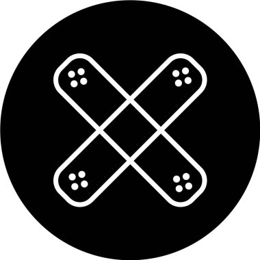 tıbbi bandaj simgesi, vektör illüstrasyonu