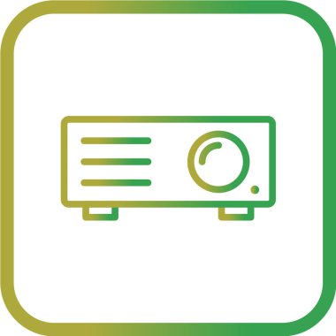 Projektör vektör illüstrasyonu, basit simge