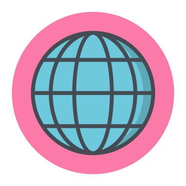 Moda Biçimli Küresel Simge İzole Arkaplan