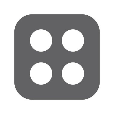 Zar Dört Simgesi Stili İzole Arkaplan