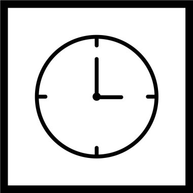 Saat simgesi vektör illüstrasyonu