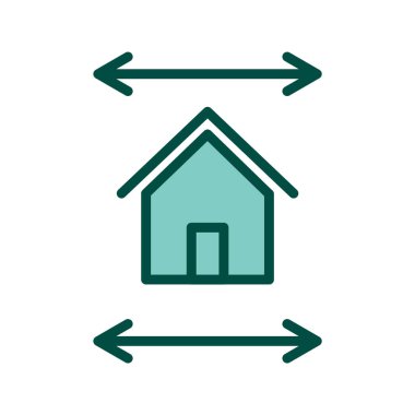 Moda Biçiminde İzole Edilmiş Arkaplanda Emlak Ayrıntılı Simgesi