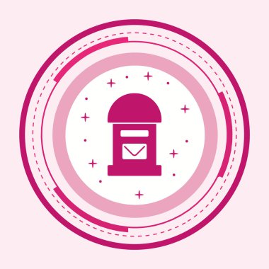 Posta Kutusu Simgesi Moda Biçiminde İzole Arkaplan