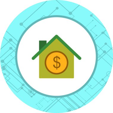 Moda Biçimli İzole Arka Gruplandırılmış Emlak Simgesi