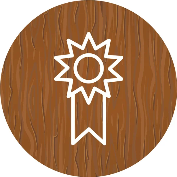 Icono Medalla Ilustración Vectorial — Vector de stock