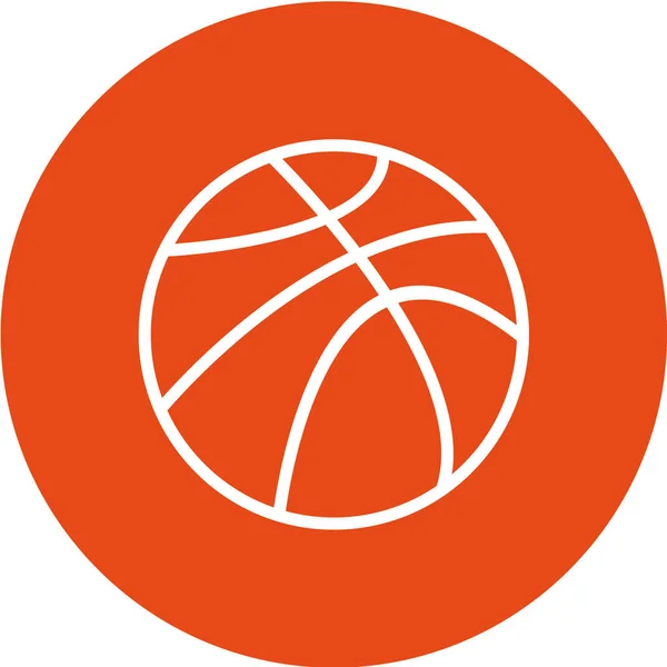 Иконка Баскетбольного Мяча Векторная Иллюстрация — стоковый вектор