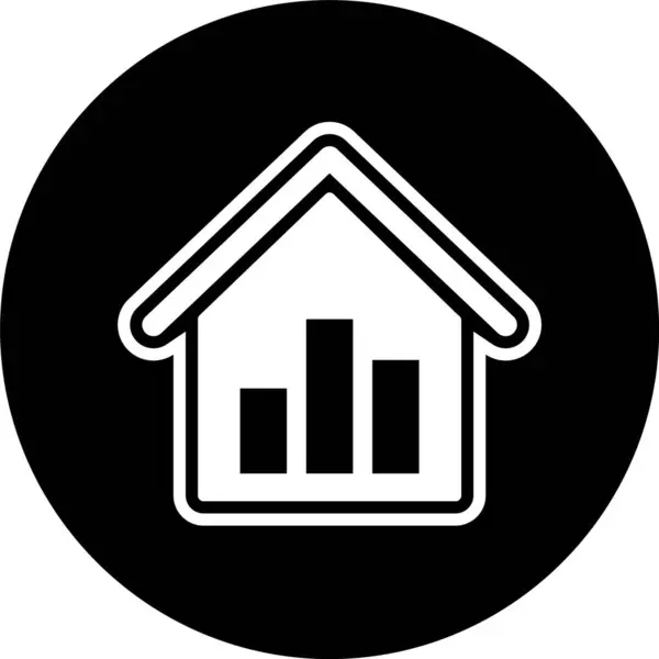 Fastighetsstatistik Ikonen Trendig Stil Isolerad Bakgrund — Stock vektor