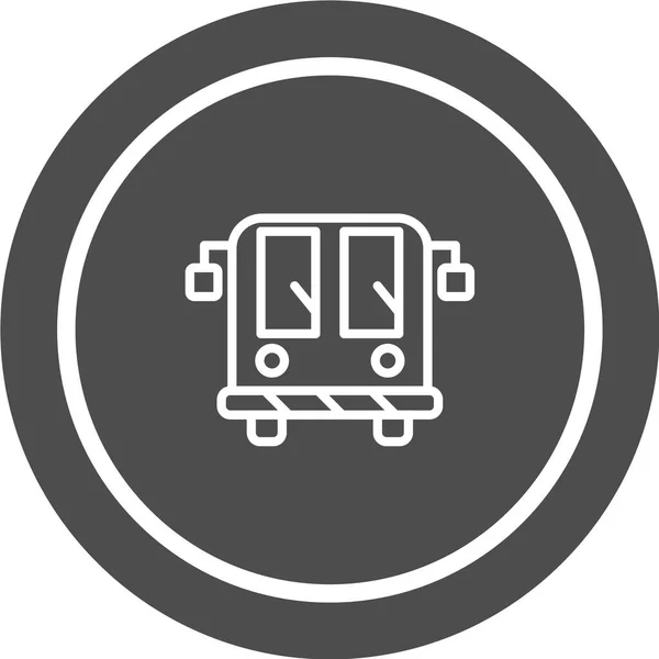 Εικονίδιο Διανύσματος Γραμμής Λεωφορείου Σύμβολο Μεταφοράς — Διανυσματικό Αρχείο