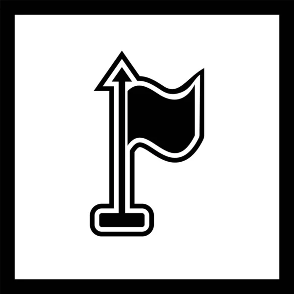 Значок Прапора Модному Стилі Ізольований Фон — стоковий вектор
