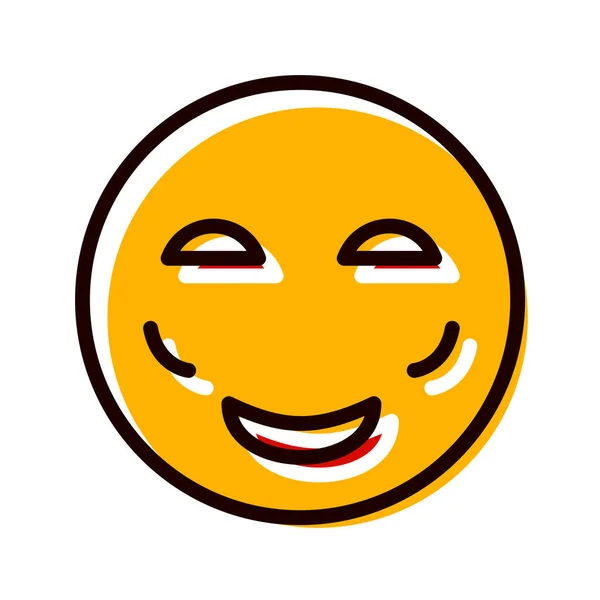 Blush Emoji Ikona Módním Stylu Izolované Pozadí — Stockový vektor
