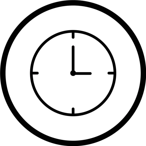 Reloj Icono Vector Ilustración — Archivo Imágenes Vectoriales