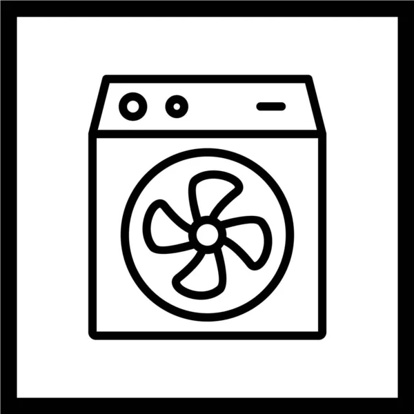 Vektor Illustration Enkel Ikon Tvättmaskin — Stock vektor