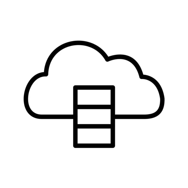 Cloud Computing Icono Vector Ilustración — Archivo Imágenes Vectoriales