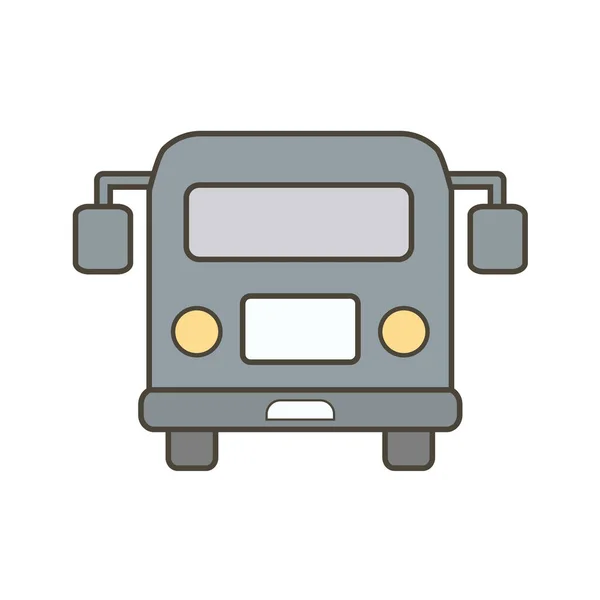 Εικονίδιο Λεωφορείου Επίπεδο Σχέδιο — Διανυσματικό Αρχείο