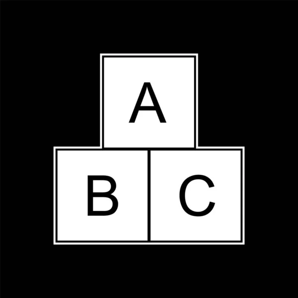 Abc Cubos Icono Estilo Moda Aislado Fondo — Archivo Imágenes Vectoriales