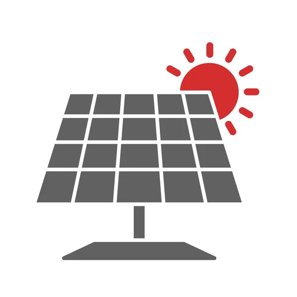 Solarmodul Ikone Trendigen Stil Isoliert Hintergrund — Stockvektor