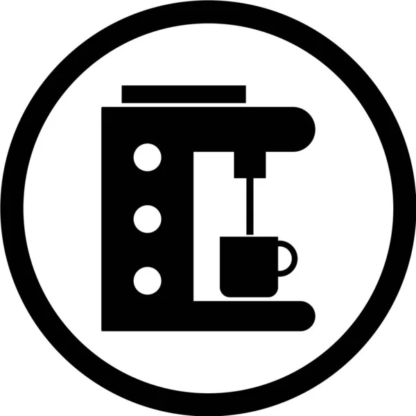 咖啡机矢量图解 简单图标 — 图库矢量图片
