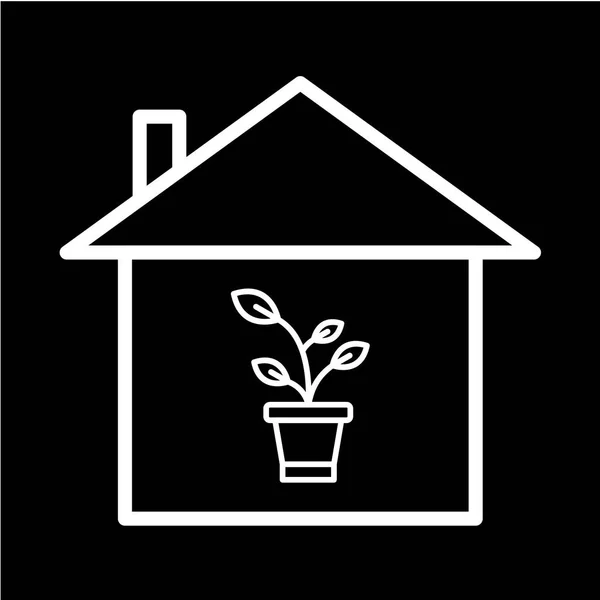 Ilustração Vetorial Eco House Web Icon —  Vetores de Stock