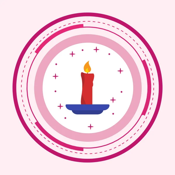 Candle Icon Trendy Stijl Geïsoleerde Backgroun — Stockvector