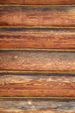 Arkaplan dokusu olarak kütüklerden ahşap duvar