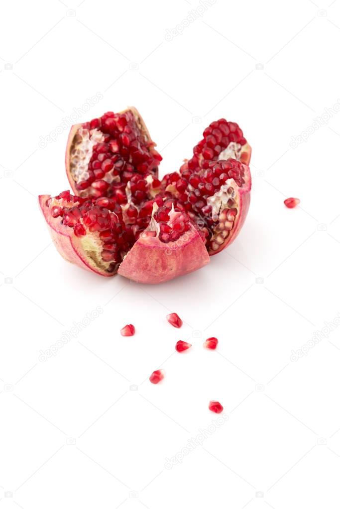 pomegranate isolated on a white background