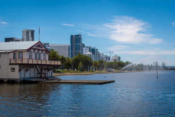 Perth Visto Desde Elizabeth Key Incluyendo Casa Del West Australian — Foto de Stock