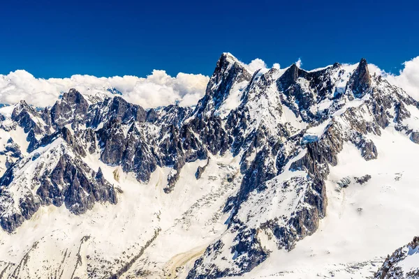Montanhas Nevadas Chamonix Mont Blanc Haute Savoie Alpes França — Fotografia de Stock