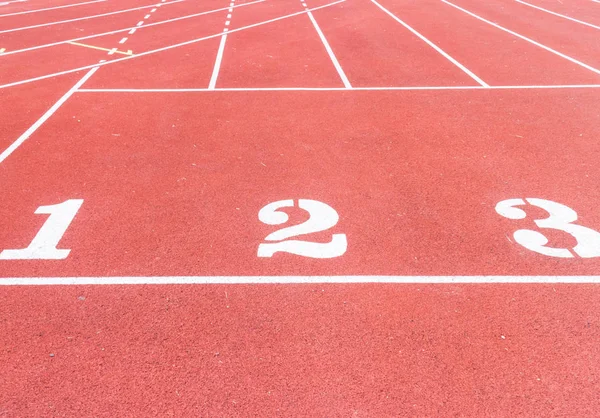 Running track numbers one two three
