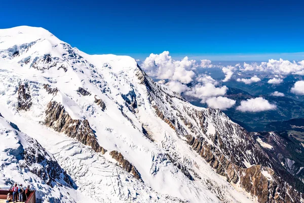 Montagne Innevate Chamonix Monte Bianco Alta Savoia Alpi Francia — Foto Stock