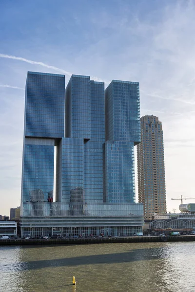 Άποψη Των Κτιρίων Maashaven Προς Rotterdam Και Kpn Tower Rotterdam — Φωτογραφία Αρχείου