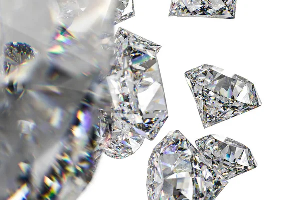Desenho Digital Computador Fundo Diamante Renderização — Fotografia de Stock