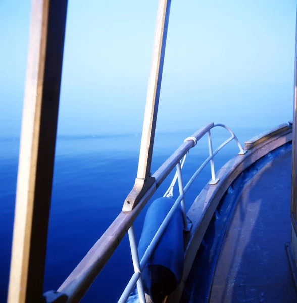 Ship Sails Morning Sea — Stock Photo, Image